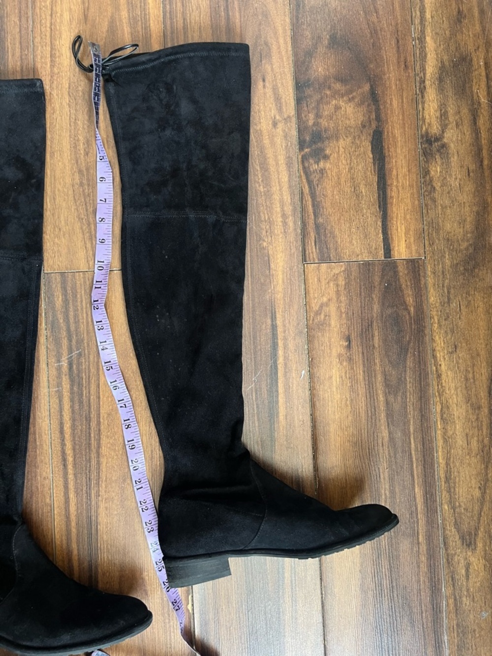 Stuart Weitzman Over-the-Knee Boots – Black Suede – Size 8.5 - Picture 12 of 13